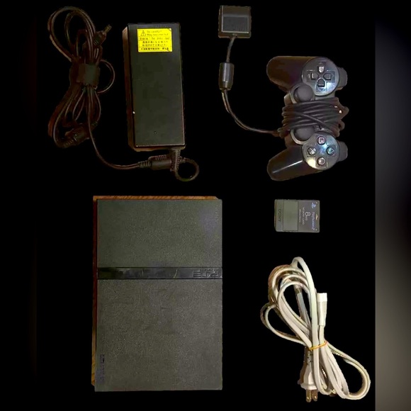PS2 Slim Design Kit Complete W/ Power Cord, AV-Wire,1 Controller & 1 Memory Card - Picture 2 of 2